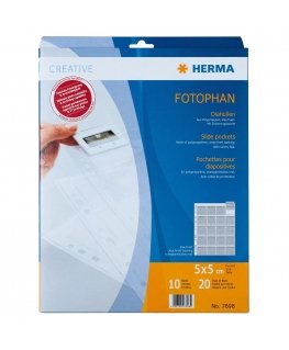 HERMA 7698 kartīšu kabata Caurspīdīgs