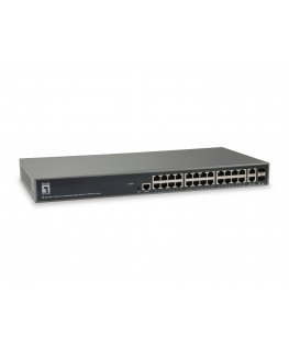 LevelOne GEL-2681 verkkokytkin Hallittu L3 Gigabit Ethernet (10/100/1000) musta