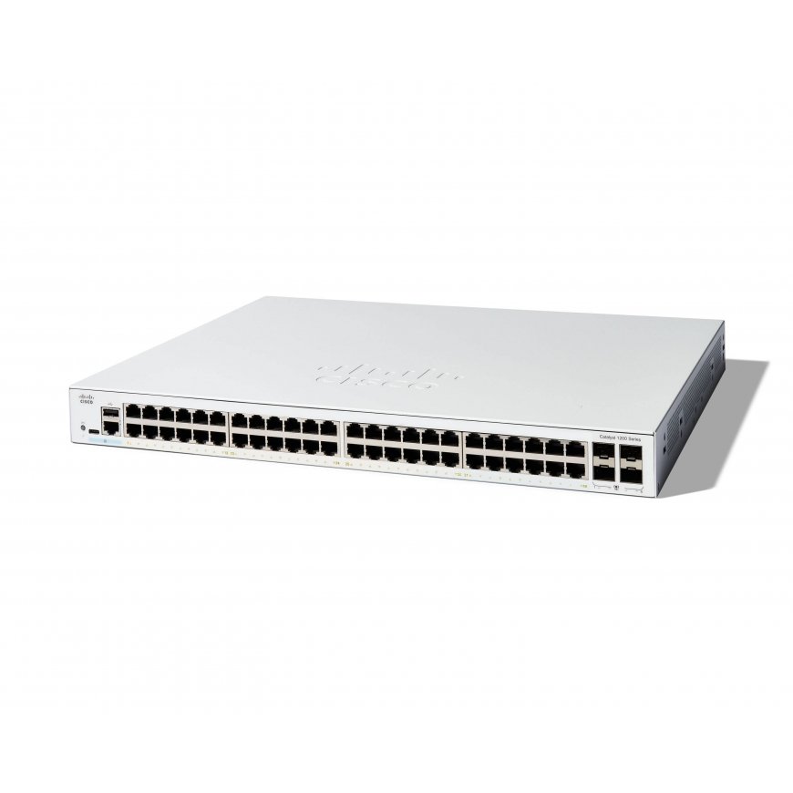 Cisco C1200-48T-4G tinklo komutatorius Valdomas L2/L3 Gigabit Ethernet (10/100/1000) Balta