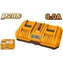Ingco FCLI2082 8.0A charger for 20V Li-ion batteries