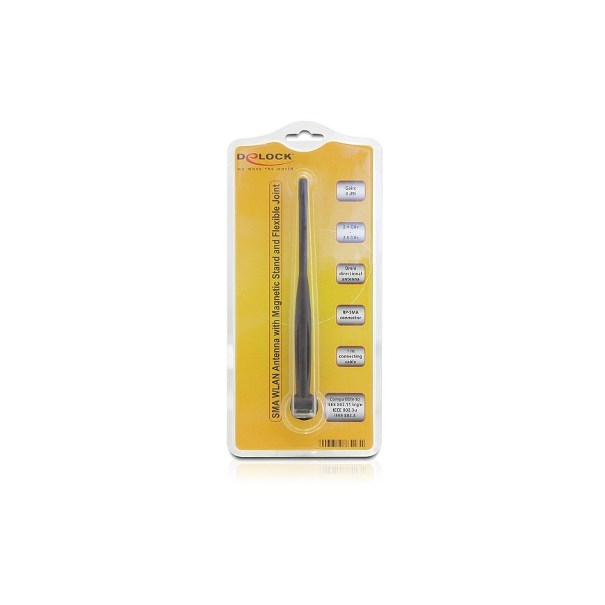 DeLOCK 88413 tinklo antena Daugiakryptė antena RP-SMA 4 dBi – 2