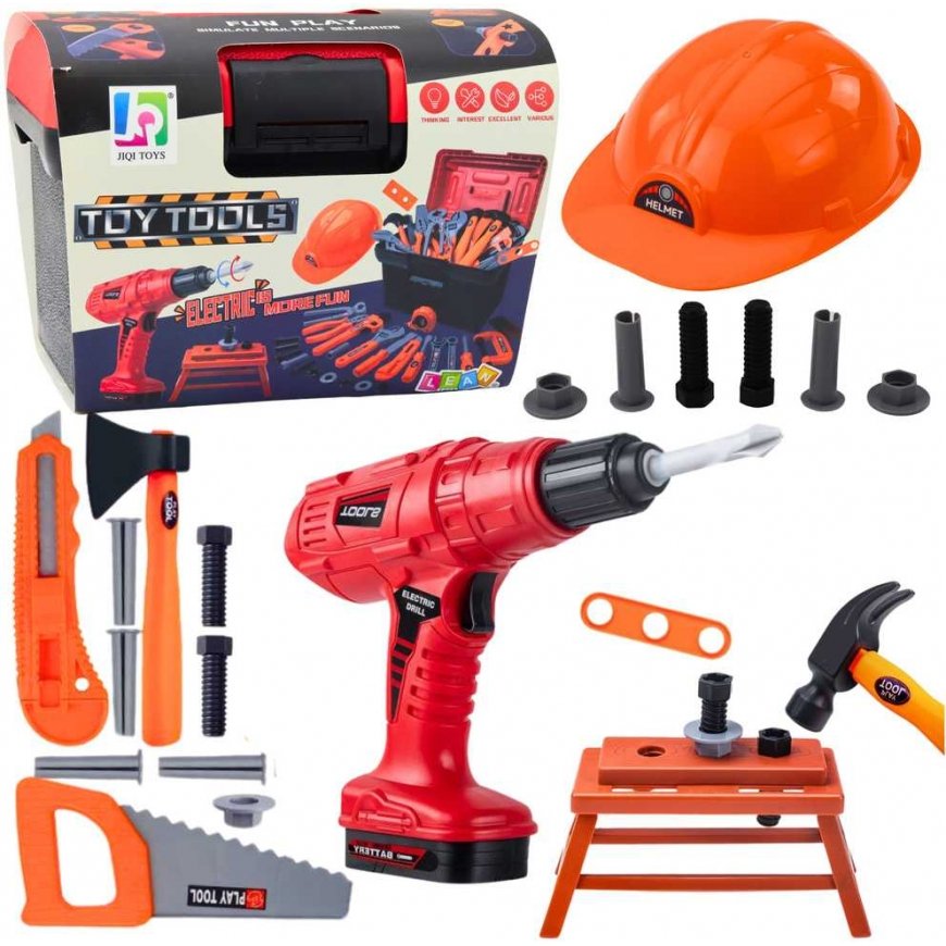 Lean Toys DIY Toolbox Battery-powered drill set 55pcs
