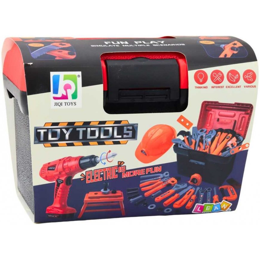Lean Toys DIY Toolbox Battery-powered drill set 55pcs – 4