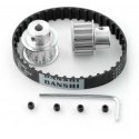 Drilled Oem Timing Belt 10x180mm + sprocket 12T - 6mm - 2pcs, Drilled Oem Timing Belt 10x180mm + sprocket 12T - 6mm - 2pcs,