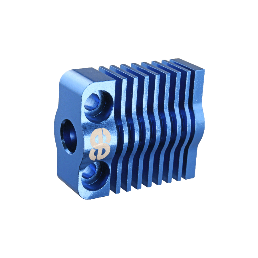 Phaetus Dragonfly BMS radiator flange - blue – 5