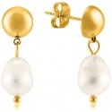 Troli Elegant gold-plated earrings with real pearls VAAJDE201330G Troli Elegant gold-plated earrings with real pearls VAAJDE201330G