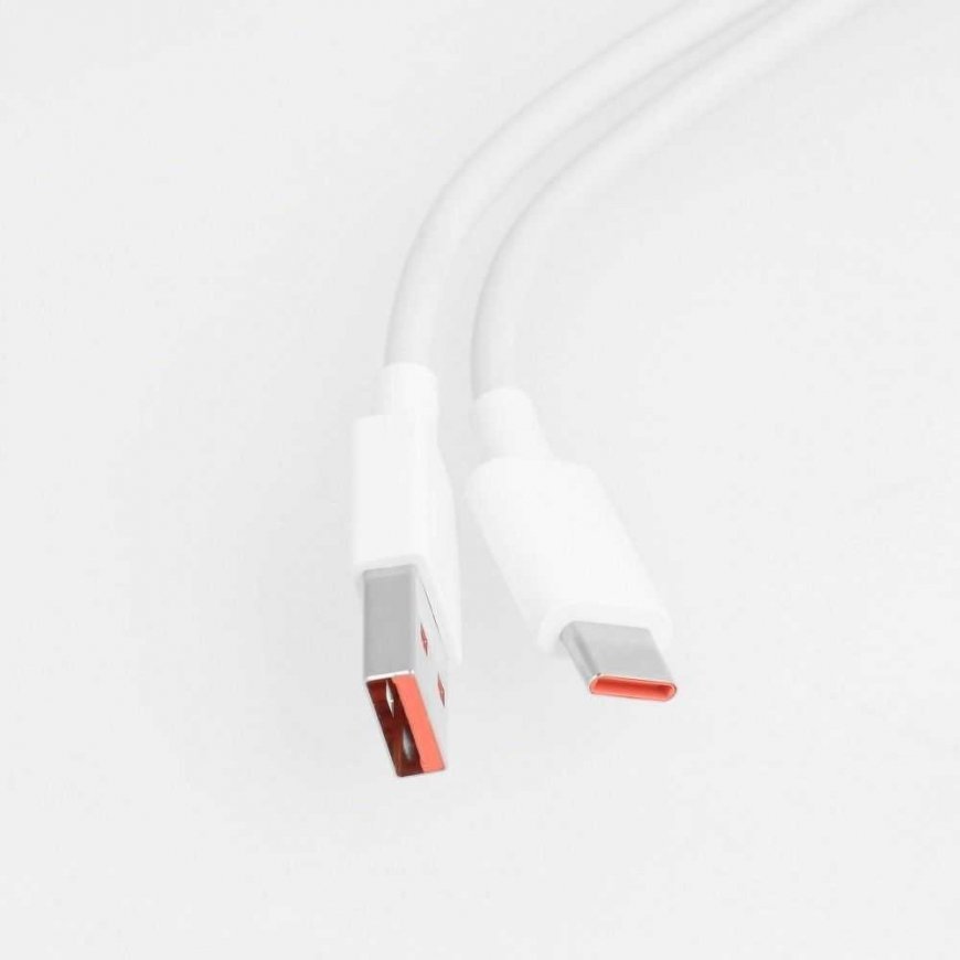 XIAOMI originalus kabelis USB A į Type C 6A 1 m baltos spalvos bulk pakuotė – 2