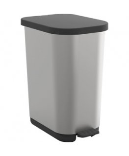 ROTHO Ribo Silver - šiukšliadėžė su pedalu – 35 l
