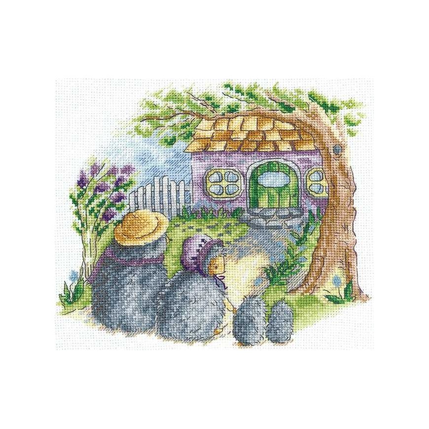 Beldizart Cross stitch kit "Housewarming. Hedgehogs" SANN-33