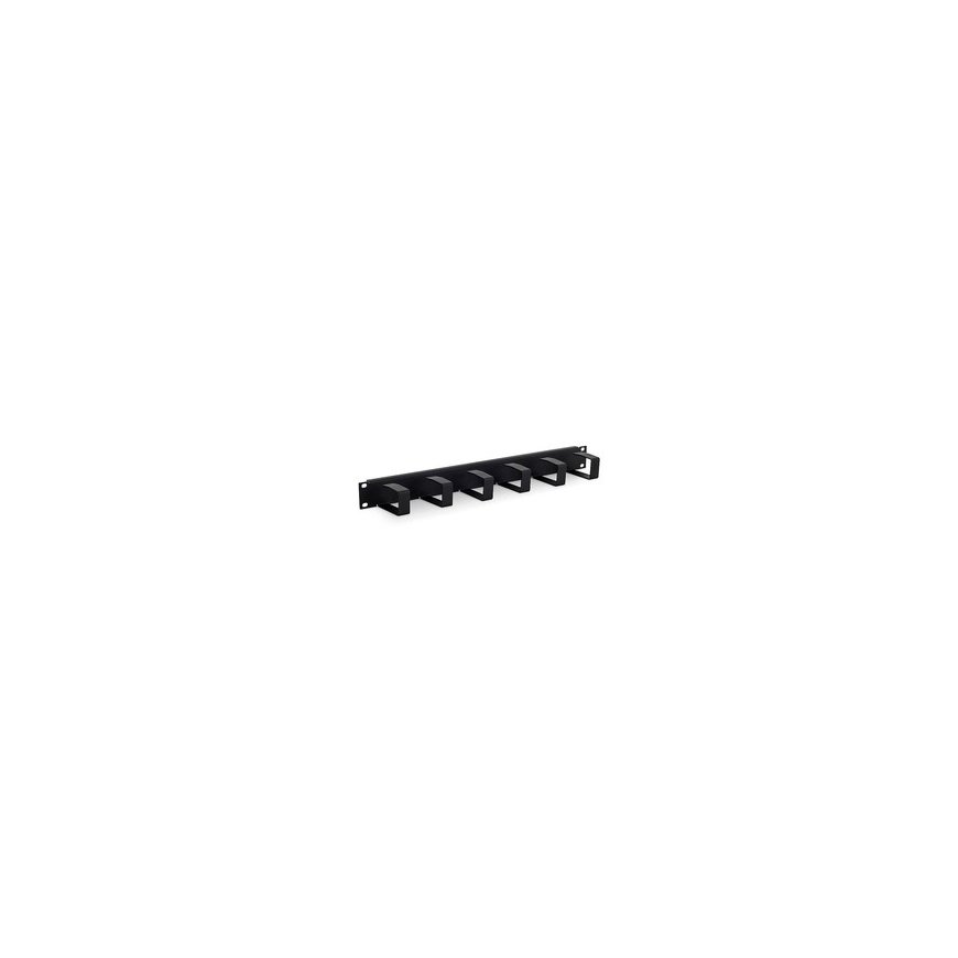 Oem 19" patch panel 2U, metal with plastic cover, 90x45mm, pass-through, black