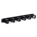 Alkuperäinen 19" kytkentäpaneeli 2U, metallia muovikannella, 90x45mm, läpivienti, musta Alkuperäinen 19" kytkentäpaneeli 2U, metallia muovikannella, 90x45mm, läpivienti, musta