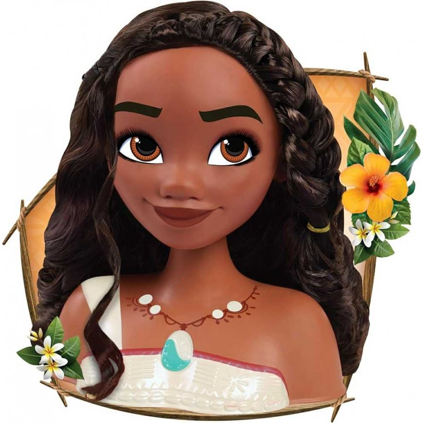 justplay Doll hair combing and styling head Disney Princess Moana 2 Moana + accessories – 5