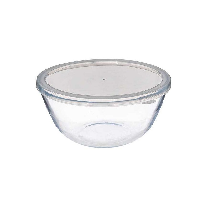 5five Simply Smart Glass Bowl with Lid, Clear Glass
