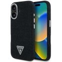 Guess Denim Triangle Logo MagSafe Case for iPhone 16 - Black