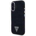 Guess Denim Triangle Logo MagSafe dėklas iPhone 16 - juodas Guess Denim Triangle Logo MagSafe dėklas iPhone 16 - juodas