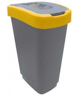 Tilted waste sorting bin 25 L Domino gray-yellow JOTTA