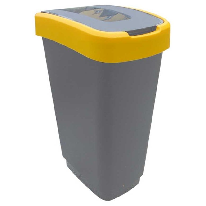 Tilted waste sorting bin 25 L Domino gray-yellow JOTTA