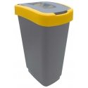 Tilted waste sorting bin 25 L Domino gray-yellow JOTTA Tilted waste sorting bin 25 L Domino gray-yellow JOTTA