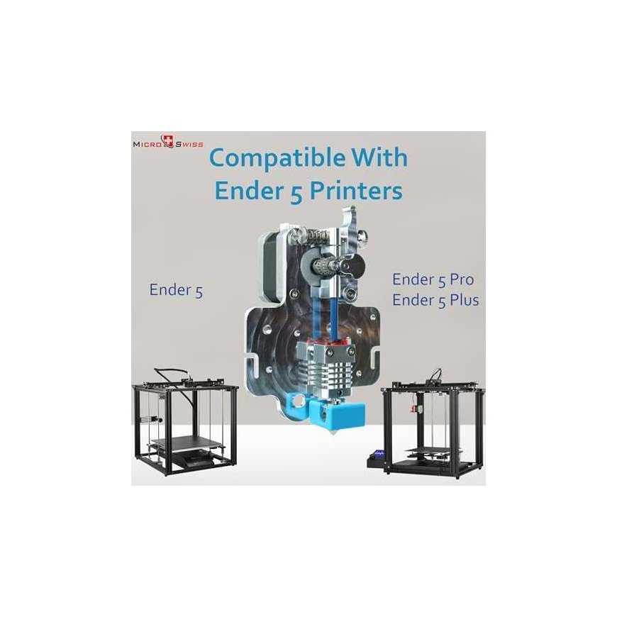 Acer Micro Swiss Direct Drive ekstruderis, skirtas Creality Ender 5 su hotend – 3