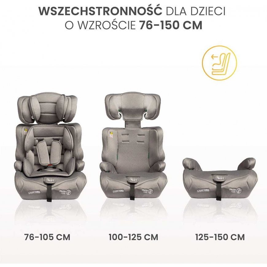 Caretero Falcon i-Size - turvaistuin 76-150 cm | Harmaa – 3