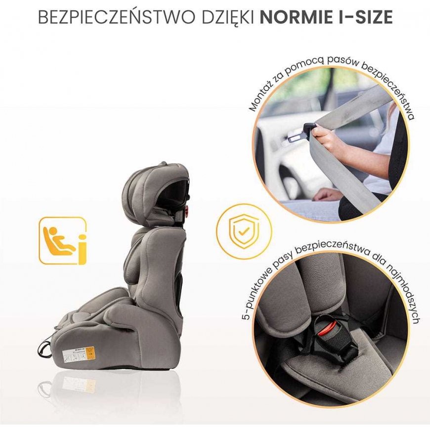 Caretero Falcon i-Size - turvaistuin 76-150 cm | Harmaa – 4