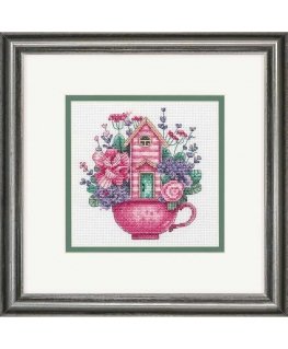 Simplicity Creative Corp Cross Stitch Kit Teacup House D70-65232