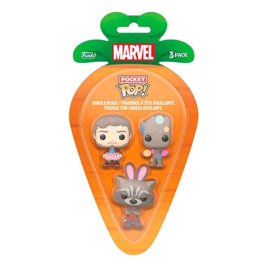 Funko Carrot Pocket POP -pakkaus, 3 hahmoa, Marvel Guardians of the Galaxy -pääsiäisfiguuri – 2