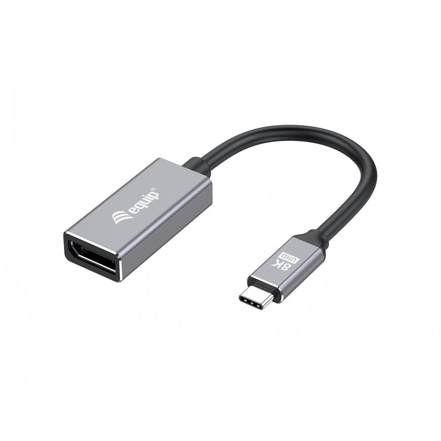 Equip 133493 videokaapeli-adapteri 0,15 m USB Type-C DisplayPort musta, Harmaa