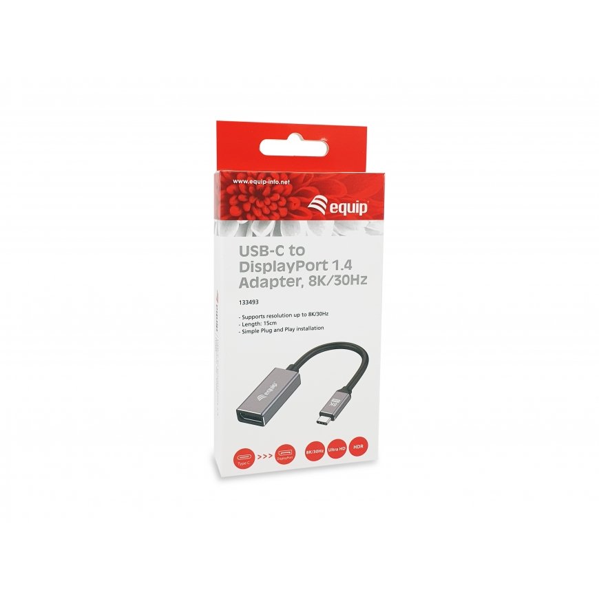 Equip 133493 видео кабель адаптер 0,15 m USB Type-C DisplayPort Черный, Серый – 5