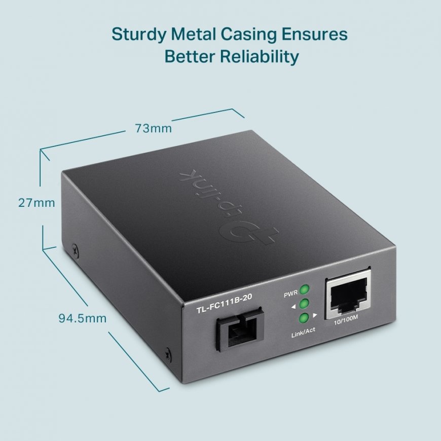 TP-Link TL-FC111B-20 verkon mediamuunnin 100 Mbit/s Yksittäistila musta – 2