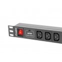 Lanberg PDU-10I-0200-IEC-BK toitejaotuskomponent (PDU) 10 vahelduvvoolu kontakt 1U Must