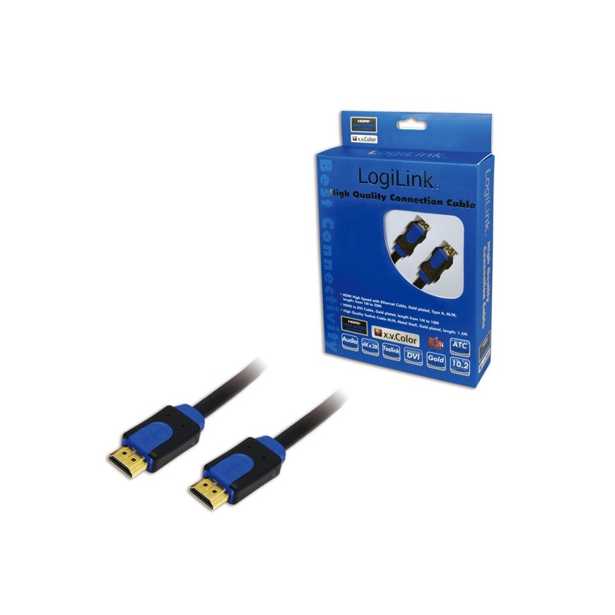 LogiLink CHB1105 HDMI cable 5 m HDMI Type A (Standard) Black, Blue – 2