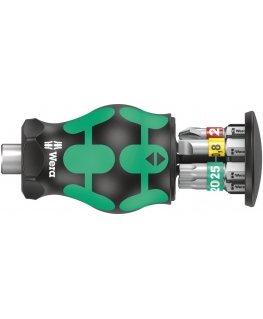 Wera Kraftform Kompakt Stubby Magazin 1 Monikärkinen ruuvimeisseli Tasapäinen ruuvimeisseli
