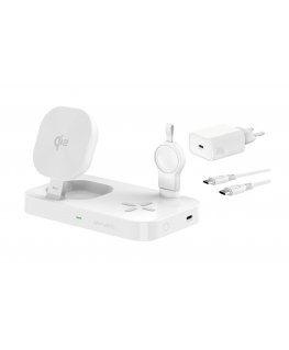 4smarts 541368 mobile device charger Headphones, Smartphone, Smartwatch White AC Wireless charging Fast charging Indoor