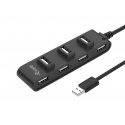 Equip 128957 keskitin USB 2.0 480 Mbit/s musta Equip 128957 keskitin USB 2.0 480 Mbit/s musta