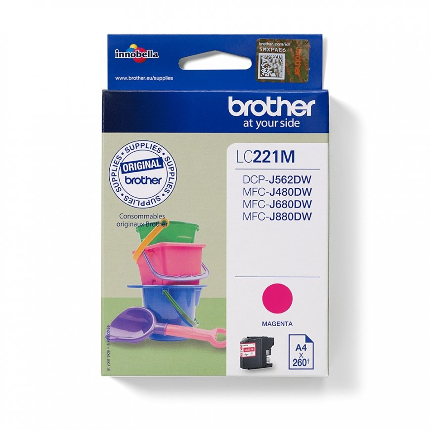 Brother LC221M mustekasetti 1 kpl Alkuperäinen Magenta