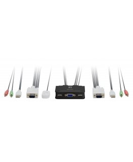 LevelOne KVM-0223 KVM переключатель Черный
