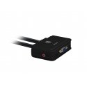 LevelOne 2-Port USB VGA Cable KVM Switch, audio support