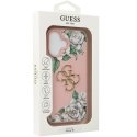 Case Guess Grained Roses Big 4G logo for iPhone 16 pink Case Guess Grained Roses Big 4G logo for iPhone 16 pink