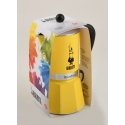 Bialetti Rainbow Mokkapannu musta, Keltainen