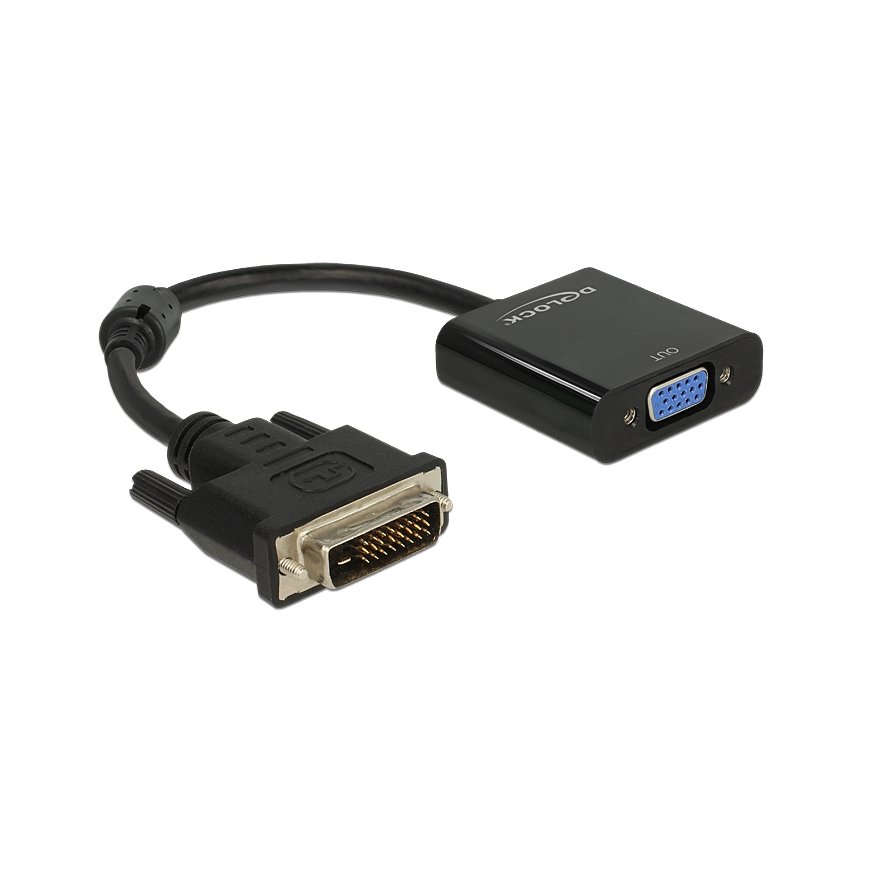 DeLOCK 0.16m DVI-D/VGA 0.245 m VGA (D-Sub) Black