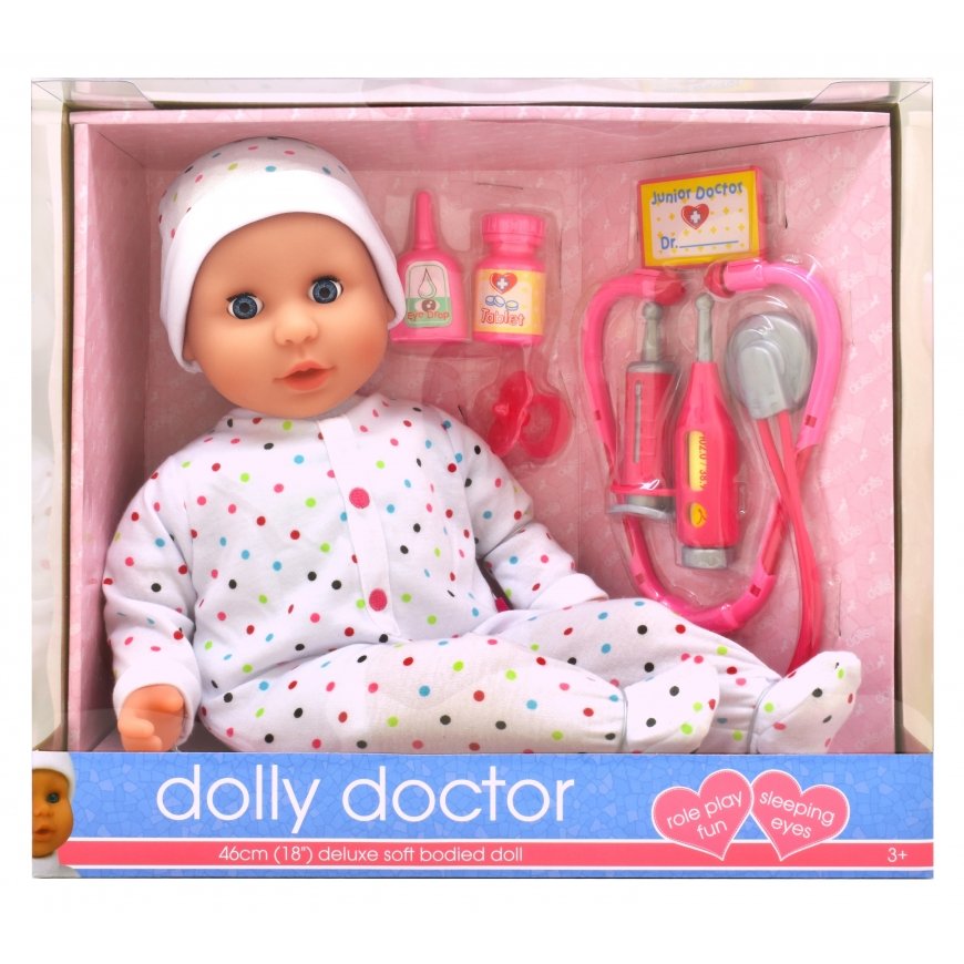 DOLLSWORLD Lelle Dolly Doctor, 46 cm