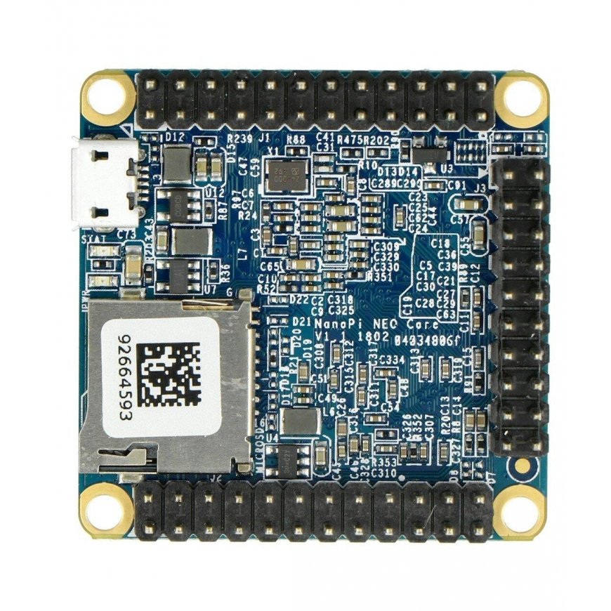 Friendlyarm NanoPi NEO Core Allwinner H3 neliydinprosessori 1,2 GHz + 512 Mt RAM + 8 Gt eMMC - liittimillä – 3