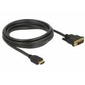 DeLOCK 85655 videokaabliadapter 3 m HDMI tüüp A (Standard) DVI Must