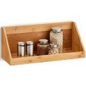BAMBOO kitchen shelf for spices, hanging bamboo stand for small items - ZELLER BAMBOO kitchen shelf for spices, hanging bamboo stand for small items - ZELLER