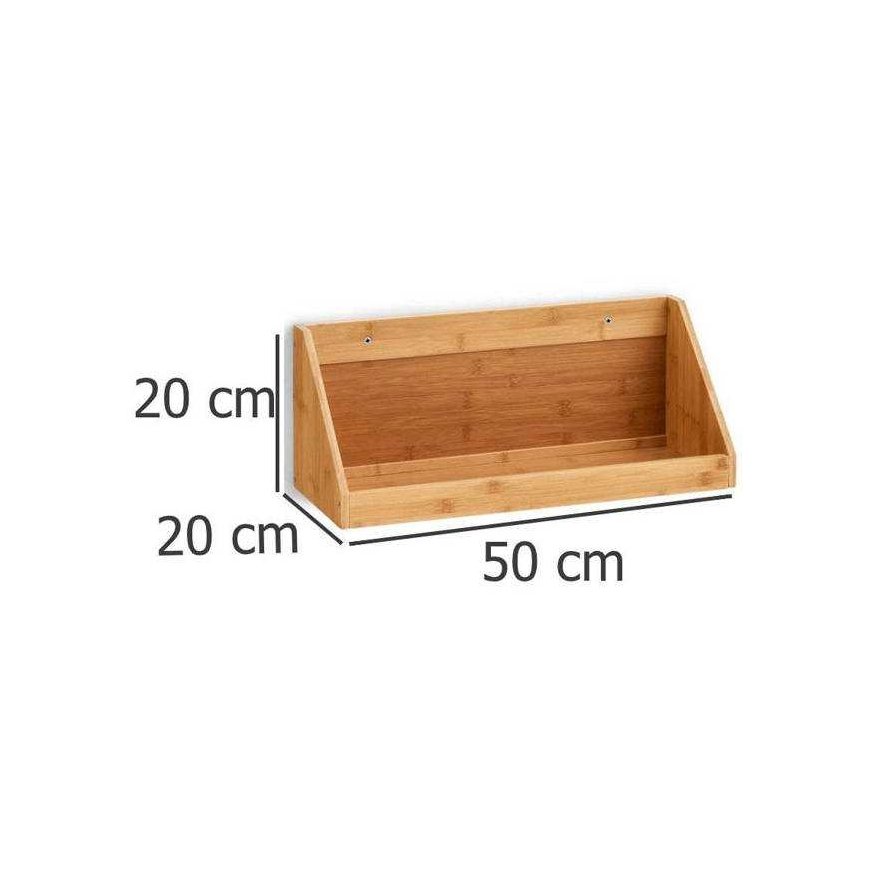 BAMBOO kitchen shelf for spices, hanging bamboo stand for small items - ZELLER – 4