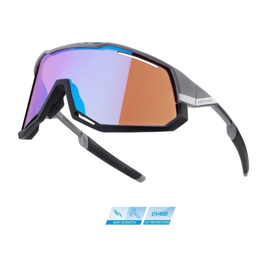 Force Attic sports sunglasses grey/black with pink lenses