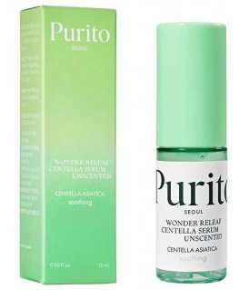 PURITO Unscented Face Serum with Asian Wonder Releaf Centella (Serum Unscented) 15 ml 15ml vietinės priežiūros priemonė