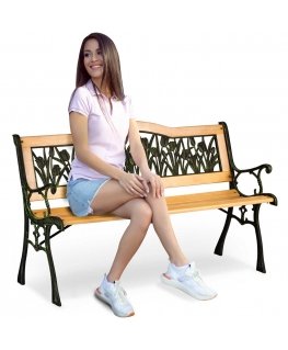Sofotel Gardi Tulip garden bench with backrest 123.5 x 74 x 48 cm