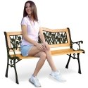 Sofotel Gardi Tulip garden bench with backrest 123.5 x 74 x 48 cm Sofotel Gardi Tulip garden bench with backrest 123.5 x 74 x 48 cm